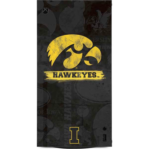 University of Iowa Hawkeyes Distressed Logo XBox Series X Digital Edition Console Skin